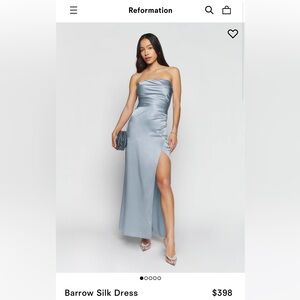 Powder Blue Silk Wedding Dress